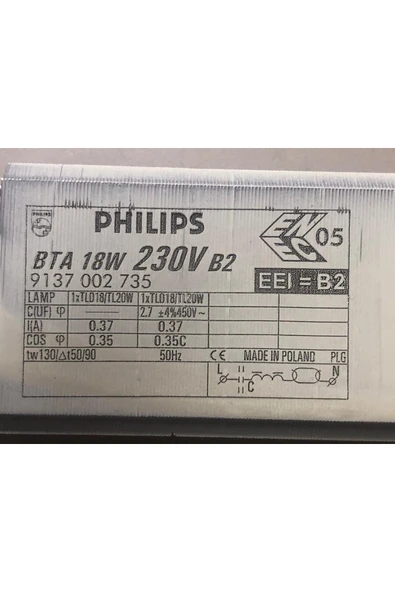 Philips 18W MEKANİK BALAST - Resim 2