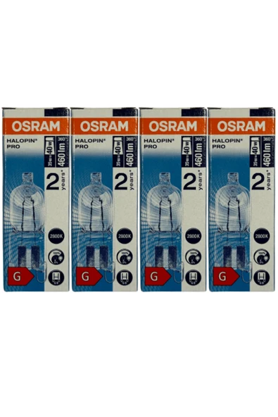 Osram Halopin Pro 35W (40W) 2800K (Sarı Işık) G9 Duylu Halojen Ampul (4 Adet) ürün görseli 1