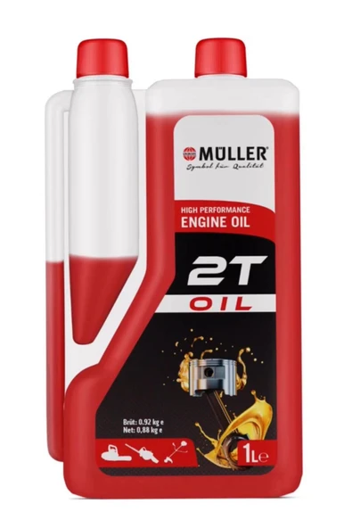 polymerium XPRO 1 Müller 2 T 2 Zamanlı Motor Yağı Benzinli Testere Ve Tırpan Yağı 1 Lt ürün görseli 1