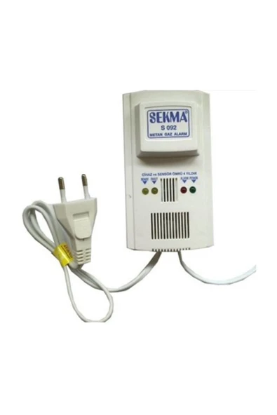 SEKMA Doğalgaz Alarm Dedektörü Gaz Alarm Cihazı Lpg Alarm Uyandırıcı Doğal Gaz Metal Lpg Alarm Cihazı S092 ürün görseli 1