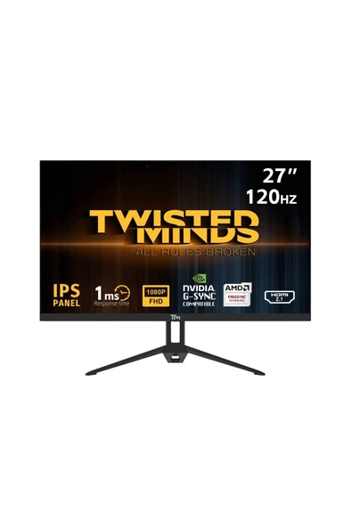 27" TM27FHD120IPS FHD 120HZ 1MS HDMI DP IPS ÇERÇEVESİZ GAMING MONİTÖR ürün görseli 1