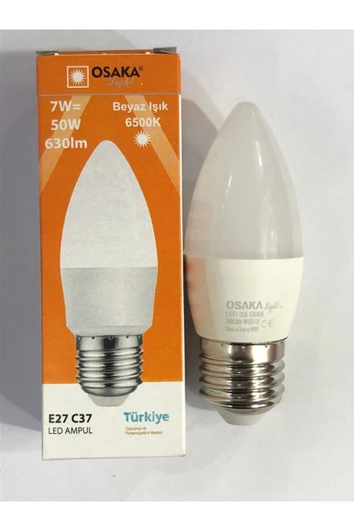 Osaka 3 ADET OSAKA 7W=50W 630 LÜMEN E27 LED BUJİ 6500 KELVİN BEYAZ ürün görseli 1