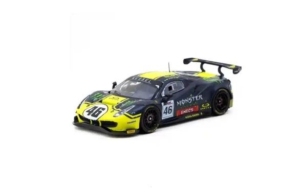 Tarmac Works X iXO Models Ferrari 488 GT3 Gulf 12 Hours 2019 #46 – HOBBY64 1/64 Model Araba ürün görseli 1