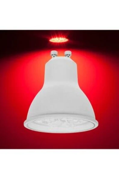 Osaka Light Osaka 7w Gu10 Led Çanak Ampul Kırmızı Renk 5'li Paket ürün görseli 1