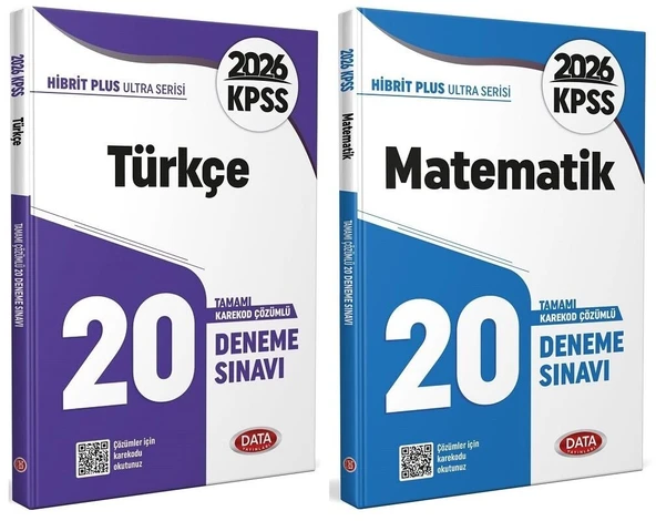 Data 2026 KPSS Türkçe + Matematik Ultra 40 Deneme 2 li Set Data Yayınları ürün görseli 1
