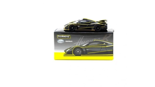 Tarmac Works Pagani Huayra R Matt Black / Silver 1/64 Model Araba ürün görseli 1