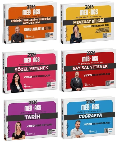 Hoca Kafası 2026 MEB-AGS Tüm Dersler Video Ders Notları 6 lı Set Hoca Kafası Yayınları ürün görseli 1