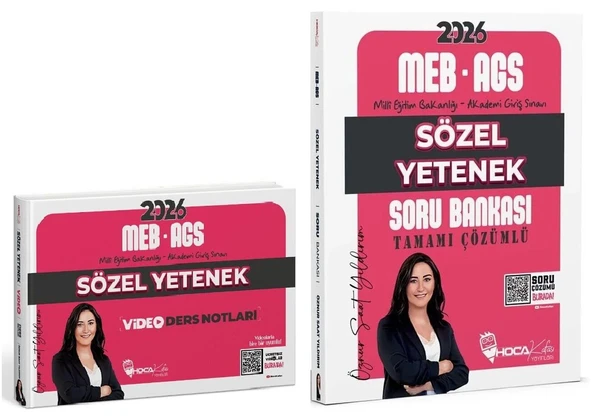 Hoca Kafası 2026 MEB-AGS Sözel Yetenek Video Ders Notları + Soru Bankası 2 li Set - Öznur Saat Yıldırım Hoca Kafası Yayınları ürün görseli 1