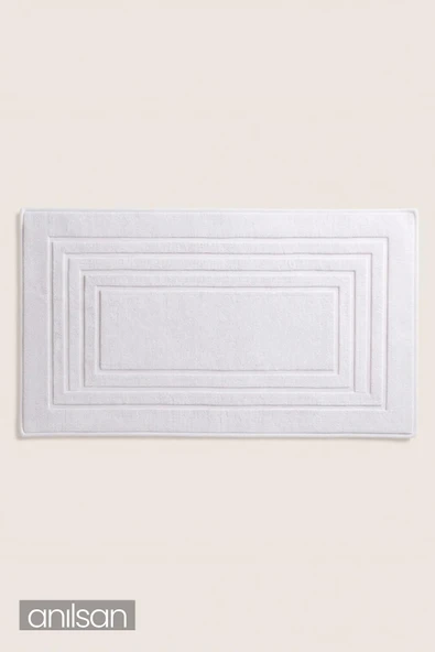 Alora  %100 Pamuk Ayak Havlusu - Beyaz 60x130, 690 Gr ürün görseli 1