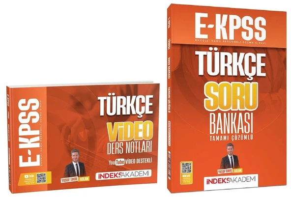 İndeks Akademi 2026 EKPSS Türkçe Video Ders Notları + Soru Bankası 2 li Set - Yusuf Emre Aslan İndeks Akademi Yayıncılık ürün görseli 1