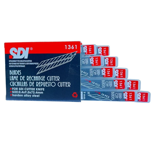 SDI 1361 Maket Bıçağı Yedeği Dar 30 derece Eğimli 10'lu 10 Tüp ürün görseli 1