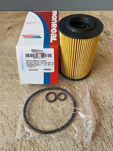 Monreal MFN-0060 Yağ Filtresi ACCENT BLUE Elantra 1.6 Genesis 3.8 İ20 1.1-1.4 I30 1.4-1.6 İ40 1.5 263203C30A ürün görseli 1