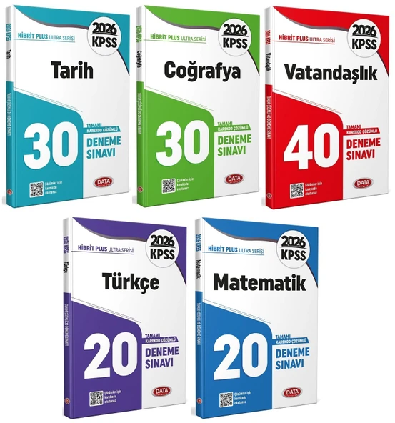 Data 2026 KPSS Genel Yetenek Genel Kültür Ultra 140 Deneme 5 li Set Data Yayınları ürün görseli 1
