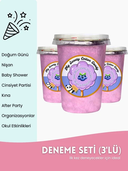 YABAN MERSİNİ AROMALI 3'LÜ GURME PAMUK ŞEKERLER ürün görseli 1