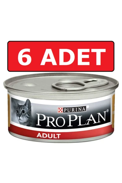 Pro Plan Adult Tavuk Etli Yetişkin Kedi Konservesi 85 Gr X 6 Adet Yaş Mama ürün görseli 1