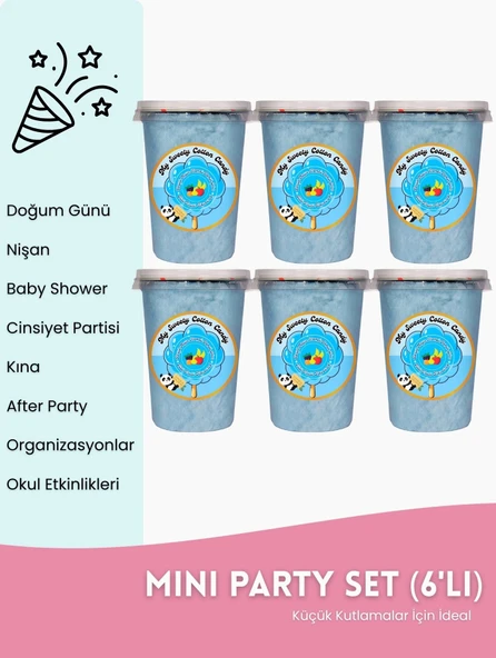 TUTTİ FRUTTİ AROMALI 6'LI GURME PAMUK ŞEKERLER ürün görseli 1