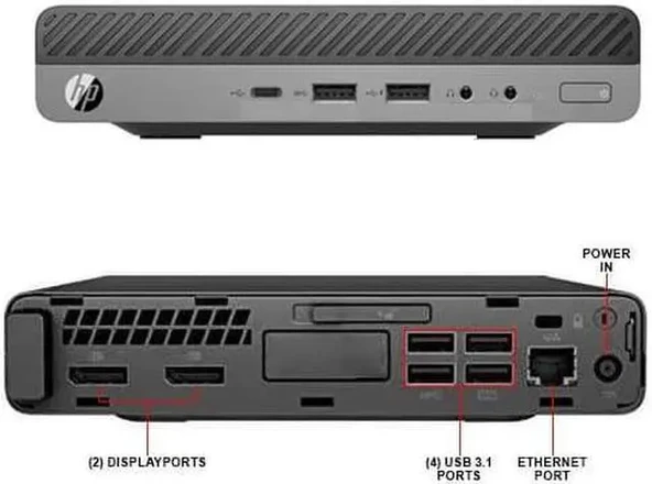 PTTAVM: HP PRODESK 600 G3 MİNİ PC İ5 8 NESİL İŞLEMCİ 8 GB RAM 128