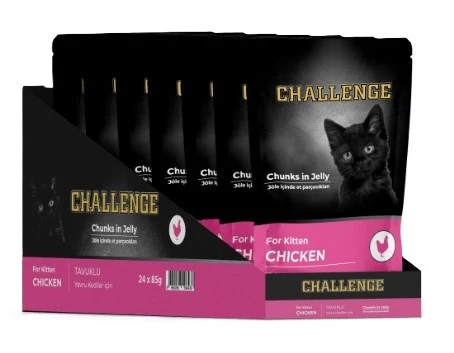 Challenge Kitten Tavuklu Yavru Kedi Pouch Mama 85 Gr X 24 Adet ürün görseli 1