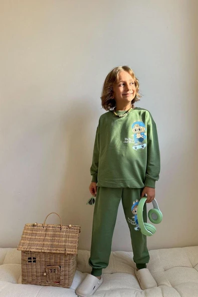 Cg Kids Labubu Erkek Çocuk 2 Iplik Alt Üst Takım Süper Kalite Kumaş ürün görseli 1