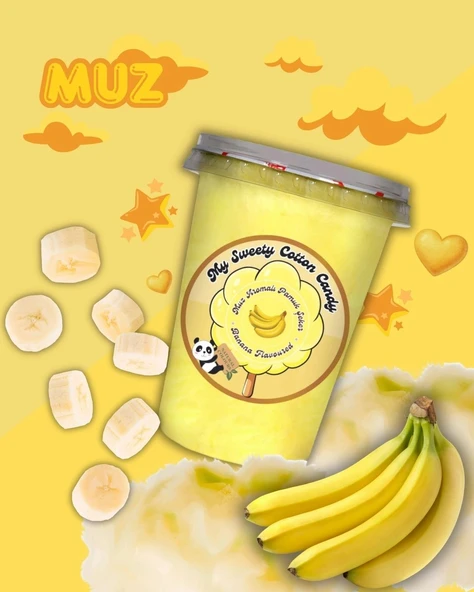 MUZ AROMALI GURME PAMUK ŞEKER - Resim 7