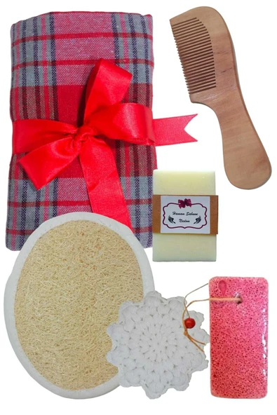 6'lı Geleneksel Gelin Hamam Seti Spa/Hamam/Sauna/Duş/Plaj Doğal Hamam Sabunu Klasik Gelin Hamamı ürün görseli 1