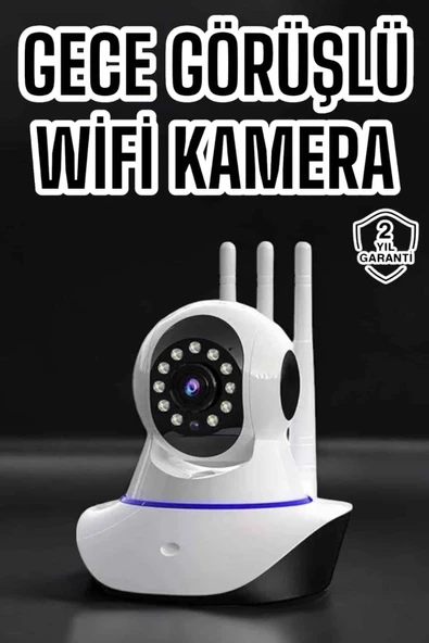 Ev Kamerası Wifi Kamerası Video Kayıt Çift Yönlü Hareket Sensörü Bebek ürün görseli 1