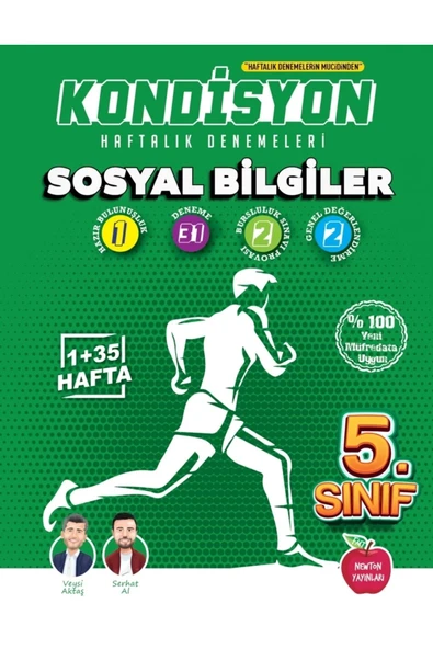 Newton 5. Sınıf Kondisyon Sosyal Bilgiler Haftalık Kazanım Denemeleri 37 Hafta ürün görseli 1