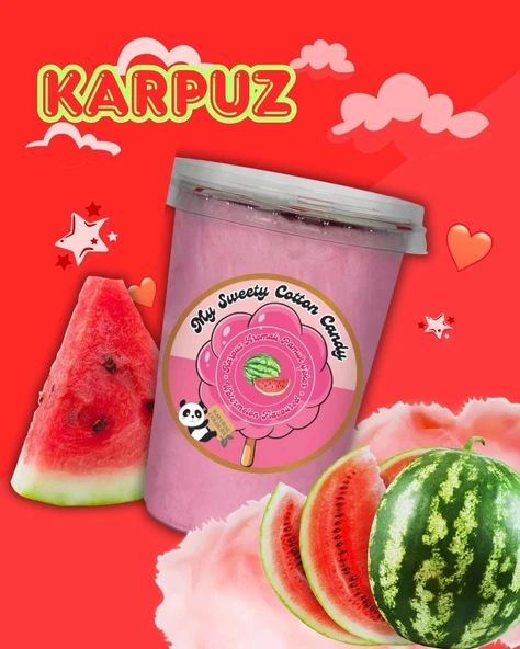 KARPUZ AROMALI GURME PAMUK ŞEKER - Resim 3