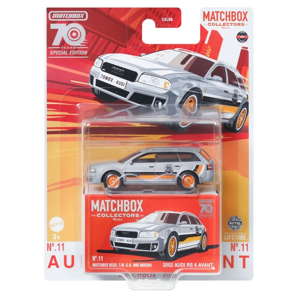 Matchbox 70. Yıla Özel 2002 Audi RS 6 Avant Koleksiyon Aracı HLJ69 ürün görseli 1