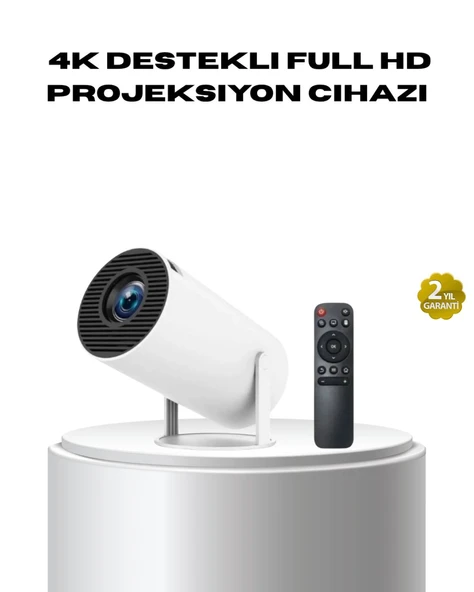4K Destekli Full HD Projeksiyon Cihazı – 130 inç Geniş Ekran, WiFi ve HDMI Bağlantılı ürün görseli 1