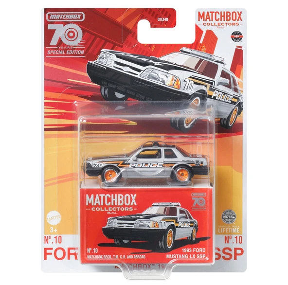 Matchbox 70. Yıla Özel 1993 Ford Mustang Lx Ssp Koleksiyon Aracı HLJ68 ürün görseli 1