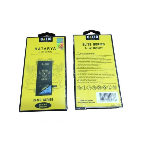 Galio Apple iPhone 6g Batarya Pil 2400Mah Güçledirilmiş Pil ürün görseli 1