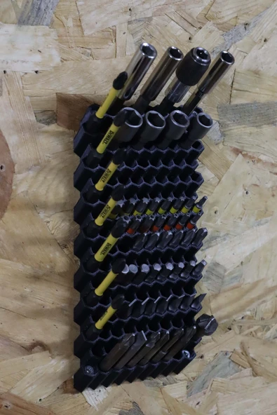3D Printer Sepeti 140 Adetli Hex Bits Uç Organizeri ürün görseli 1