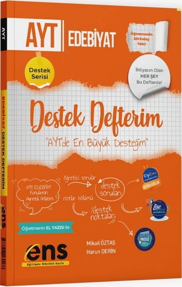 AYT Türk Dili ve Edebiyatı Destek Defterim ENS Yayıncılık ürün görseli 1