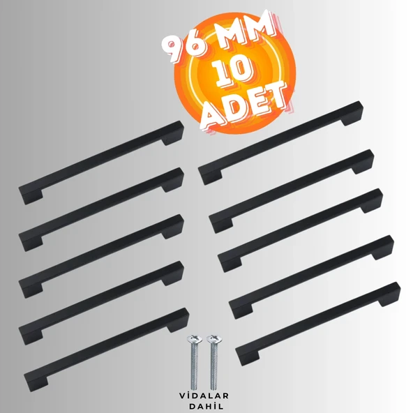 Köprü Kulp Dolap Çekmece Kulbu Metal Kulp 96 MM ( 10 ADET ) ürün görseli 1