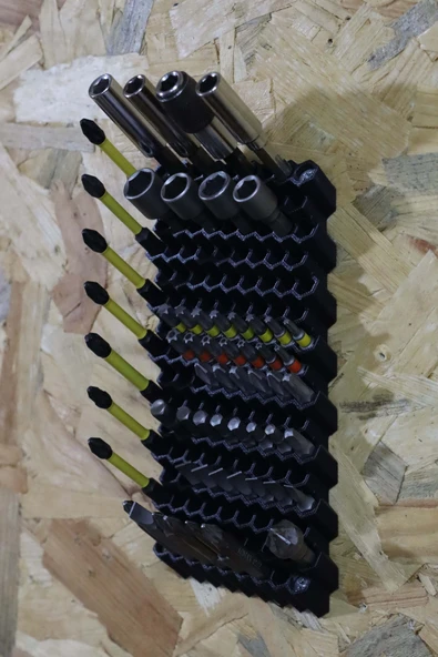 3D Printer Sepeti 140 Adetli Hex Bits Uç Organizeri - Resim 2