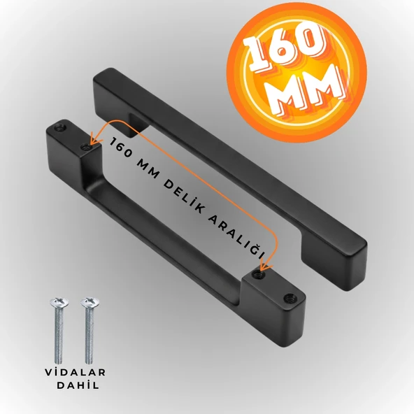 Köprü Kulp Dolap Çekmece Kulbu Metal Kulp 160 MM ürün görseli 1