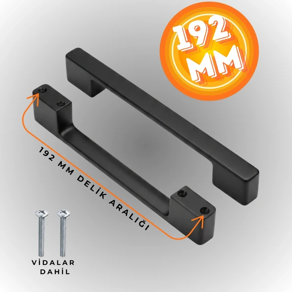 Köprü Kulp Dolap Çekmece Kulbu Metal Kulp 192 MM ürün görseli 1