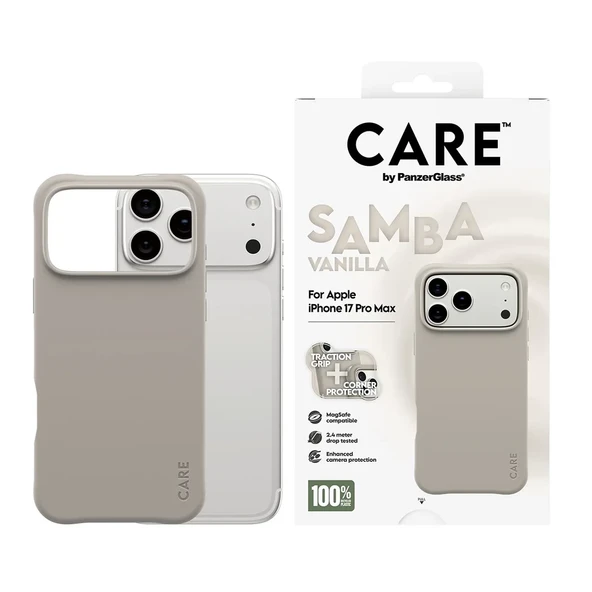 Panzerglass CARE Apple iPhone 17 Pro Max Fashionable Case Samba Magsafe Kılıf Vanilya ürün görseli 1