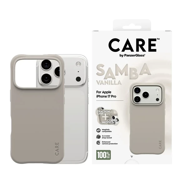 Panzerglass CARE Apple iPhone 17 Pro Fashionable Case Samba Magsafe Kılıf Vanilya ürün görseli 1