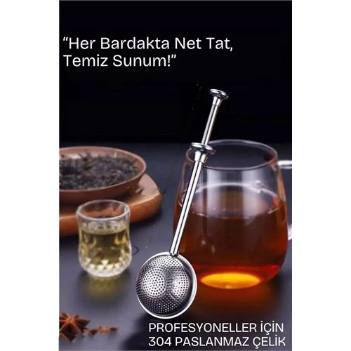 Bitki Çayı Süzgeci –Çay Demleme Aparatı  Profesyonel 304 Paslanmaz Çelik ürün görseli 1