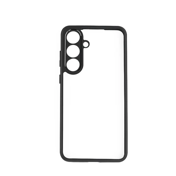 Galaxy S25 FE Kılıf Kamera Korumalı Şeffaf Arka Yüzey ZNTH New Roll Kapak - Siyah ürün görseli 1