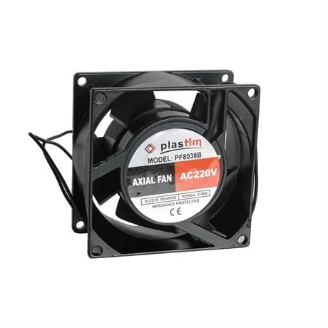 Plastim 80x80x38mm 22V AC Bilezikli Aksiyel Fan - PF8038B ürün görseli 1