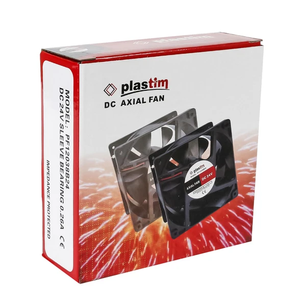Plastim Bilezikli Aksiyel Fan 120x120x38mm 24VDC - PF12038B24T ürün görseli 1