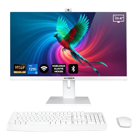 Xaser Xs157 i5 12400 16GB Ram 1TB SSD 23.8" Webcam + Wifi+ BT All In One Bilgisayar ürün görseli 1
