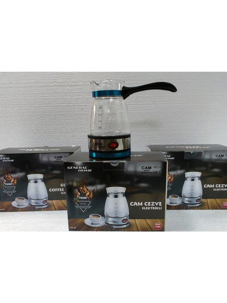 General Home CZ-47 Siyah Cam Elektrikli Cezve ürün görseli 1