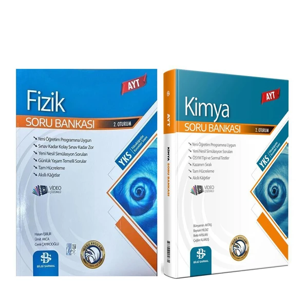 Bilgi Sarmal AYT Fizik ve Kimya Soru Bankası Seti 2 Kitap ürün görseli 1