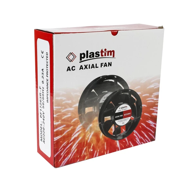 Plastim 172x163x51mm 220v AC Rulmanlı Aksiyel Fan - PF17260R ürün görseli 1