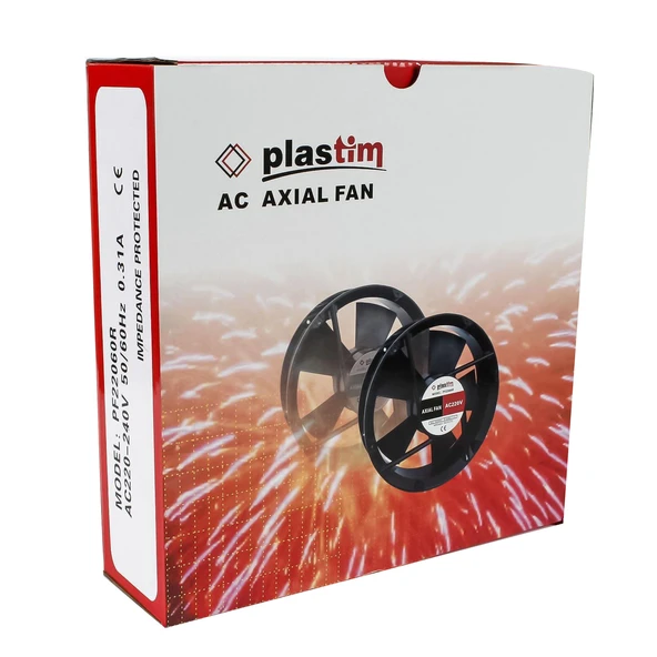 Plastim 220x60mm 220v AC Rulmanlı Aksiyel Fan - PF22060R ürün görseli 1