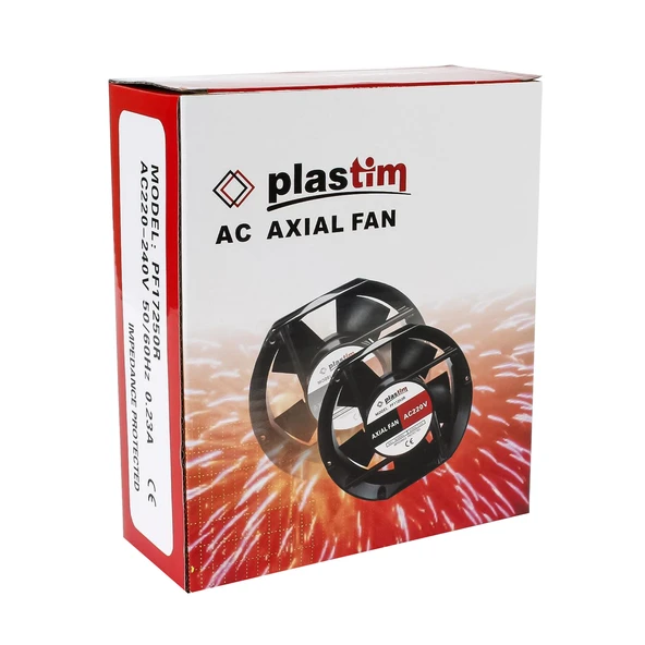 Plastim 172x150x50mm 220V AC Rulmanlı Aksiyel Fan - PF17250R ürün görseli 1